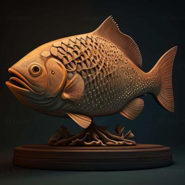 3D model Acanthophthalmus kula fish (STL)